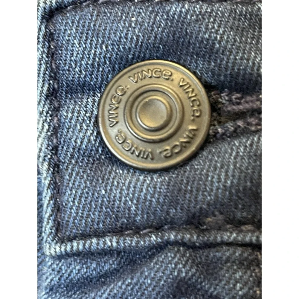 Vince USA Low Rise Skinny Jeans Women's Sz 24 Blue Chambray Slim Fit Rock Grunge